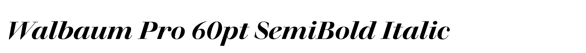 Walbaum Pro 60pt SemiBold Italic image